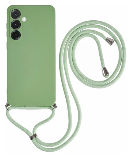 Samsung Galaxy A56 Hoesje met Koord en Camera Bescherming Back Cover Matcha afbeelding 1