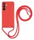 Samsung Galaxy A56 Hoesje met Koord en Camera Bescherming Back Cover Rood afbeelding 1