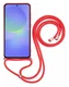 Samsung Galaxy A56 Hoesje met Koord en Camera Bescherming Back Cover Rood afbeelding 6