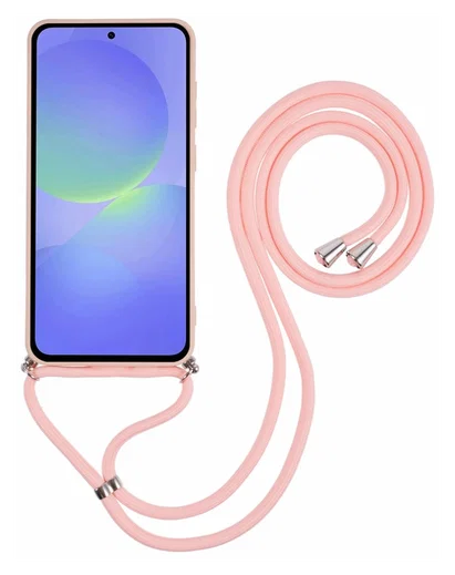 Samsung Galaxy A36 Hoesje met Koord en Camera Bescherming Back Cover Roze afbeelding 6