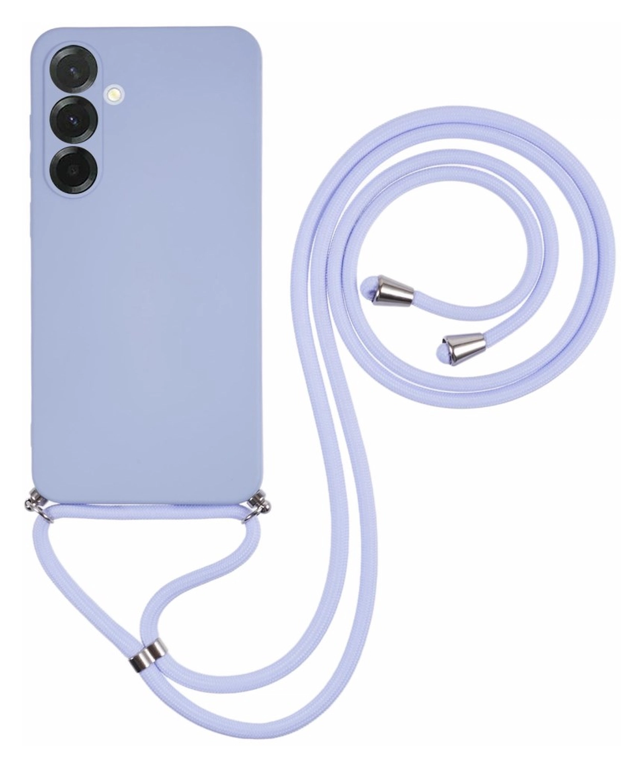 Samsung Galaxy A36 Hoesje met Koord en Camera Bescherming Back Cover Lichtpaars afbeelding 1