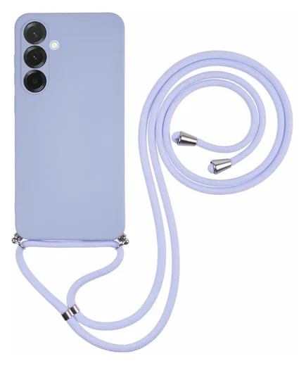 Samsung Galaxy A36 Hoesje met Koord en Camera Bescherming Back Cover Lichtpaars afbeelding 1