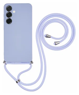 Samsung Galaxy A36 Hoesje met Koord en Camera Bescherming Back Cover Lichtpaars