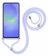 Samsung Galaxy A36 Hoesje met Koord en Camera Bescherming Back Cover Lichtpaars afbeelding 2