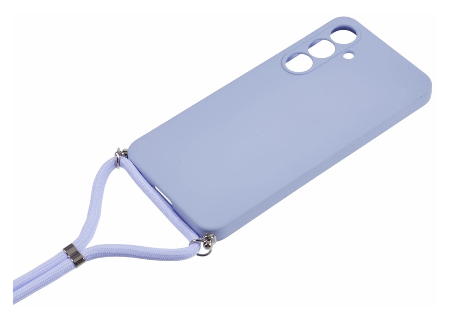 Samsung Galaxy A36 Hoesje met Koord en Camera Bescherming Back Cover Lichtpaars afbeelding 7