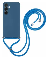 Samsung Galaxy A36 Hoesje met Koord en Camera Bescherming Back Cover Blauw afbeelding