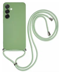 Samsung Galaxy A36 Hoesje met Koord en Camera Bescherming Back Cover Matcha afbeelding