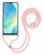 Samsung Galaxy A16 Hoesje met Koord en Camera Bescherming Back Cover Roze afbeelding 6