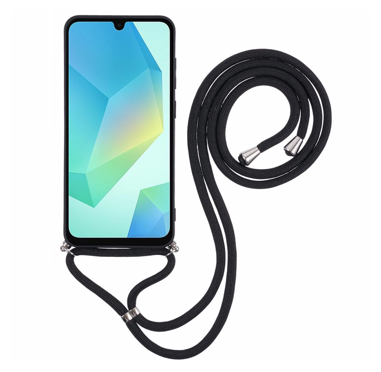 Samsung Galaxy A16 Hoesje met Koord en Camera Bescherming Back Cover Zwart afbeelding 6