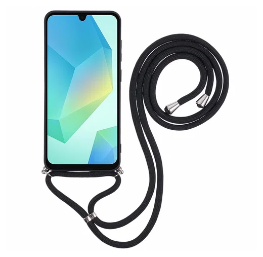 Samsung Galaxy A16 Hoesje met Koord en Camera Bescherming Back Cover Zwart afbeelding 6