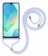 Samsung Galaxy A16 Hoesje met Koord en Camera Bescherming Back Cover Lichtpaars afbeelding 2