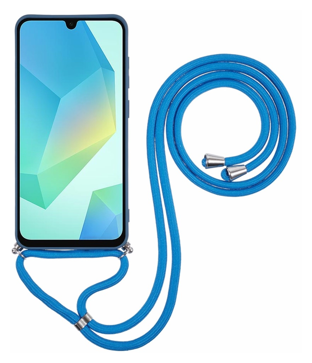 Samsung Galaxy A16 Hoesje met Koord en Camera Bescherming Back Cover Blauw afbeelding 7