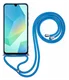 Samsung Galaxy A16 Hoesje met Koord en Camera Bescherming Back Cover Blauw afbeelding 7