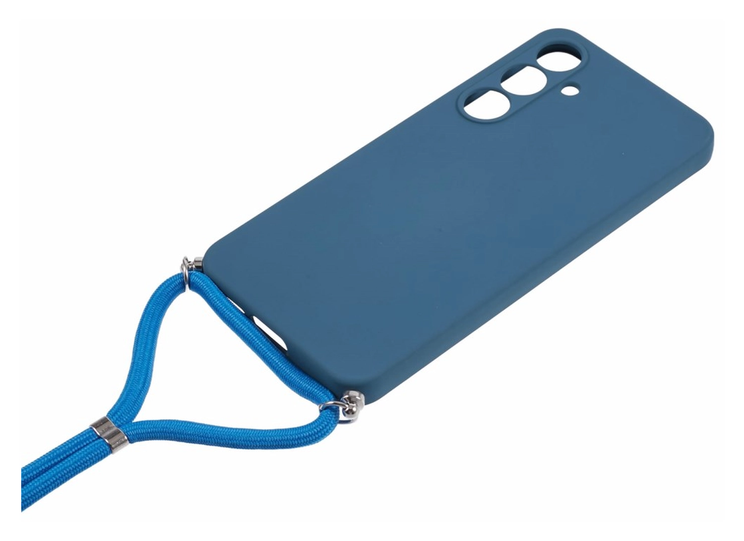 Samsung Galaxy A16 Hoesje met Koord en Camera Bescherming Back Cover Blauw afbeelding 5