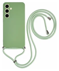 Samsung Galaxy A16 Hoesje met Koord en Camera Bescherming Back Cover Matcha afbeelding