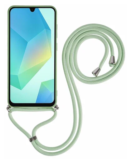 Samsung Galaxy A16 Hoesje met Koord en Camera Bescherming Back Cover Matcha afbeelding 6