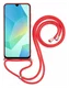 Samsung Galaxy A16 Hoesje met Koord en Camera Bescherming Back Cover Rood afbeelding 6
