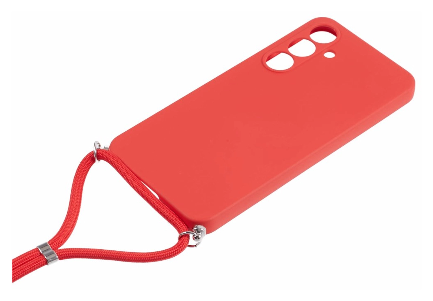 Samsung Galaxy A16 Hoesje met Koord en Camera Bescherming Back Cover Rood afbeelding 7