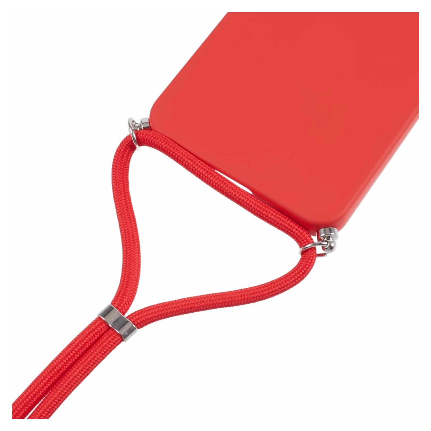 Samsung Galaxy A16 Hoesje met Koord en Camera Bescherming Back Cover Rood afbeelding 8