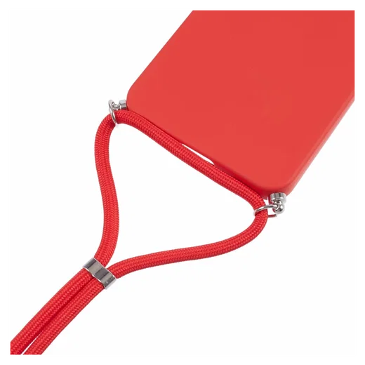 Samsung Galaxy A16 Hoesje met Koord en Camera Bescherming Back Cover Rood afbeelding 8