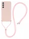 Samsung Galaxy A55 Hoesje met Koord en Camera Bescherming Back Cover Roze afbeelding 1