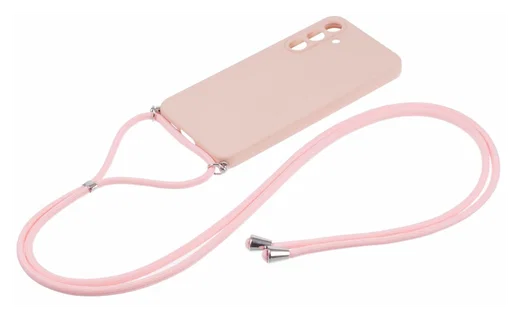 Samsung Galaxy A55 Hoesje met Koord en Camera Bescherming Back Cover Roze afbeelding 6