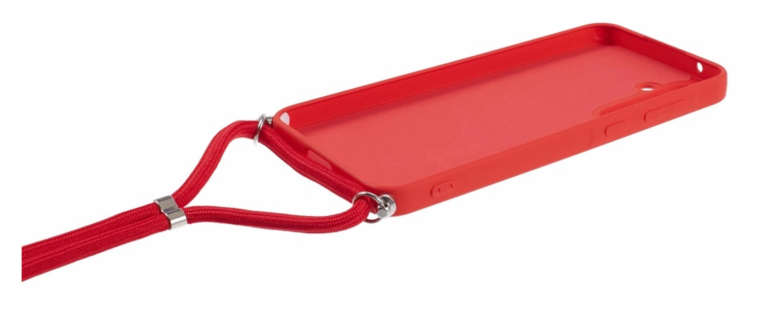 Samsung Galaxy A55 Hoesje met Koord en Camera Bescherming Back Cover Rood afbeelding 7