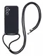 Samsung Galaxy A54 Hoesje met Koord en Camera Bescherming Back Cover Zwart