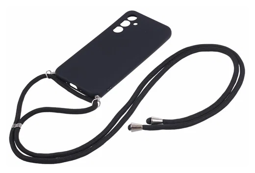 Samsung Galaxy A54 Hoesje met Koord en Camera Bescherming Back Cover Zwart afbeelding 6