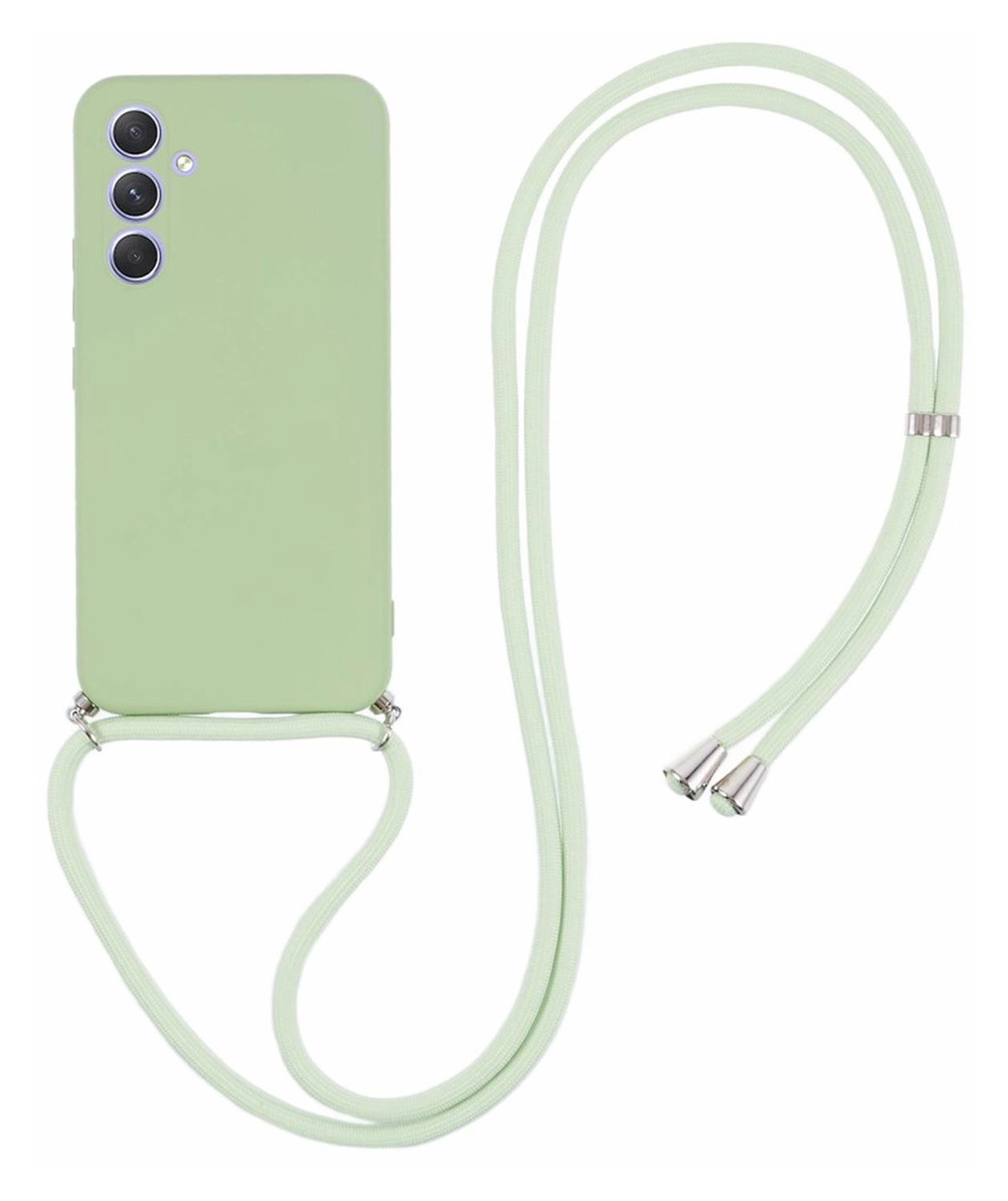 Samsung Galaxy A54 Hoesje met Koord en Camera Bescherming Back Cover Matcha afbeelding 1