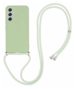 Samsung Galaxy A54 Hoesje met Koord en Camera Bescherming Back Cover Matcha