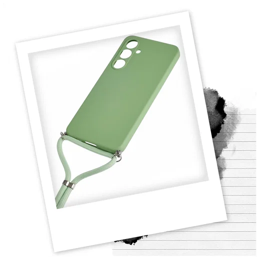 Samsung Galaxy A54 Hoesje met Koord en Camera Bescherming Back Cover Matcha afbeelding 2