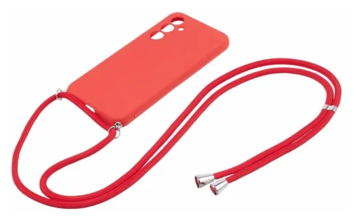 Samsung Galaxy A54 Hoesje met Koord en Camera Bescherming Back Cover Rood afbeelding 6