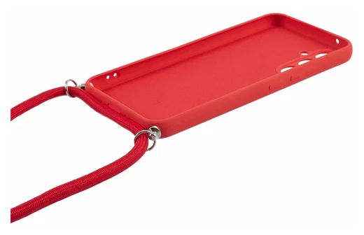 Samsung Galaxy A54 Hoesje met Koord en Camera Bescherming Back Cover Rood afbeelding 8