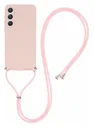 Samsung Galaxy A35 Hoesje met Koord en Camera Bescherming Back Cover Roze