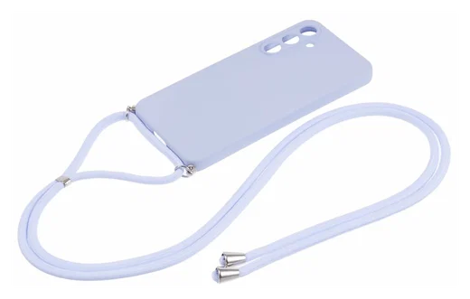 Samsung Galaxy A35 Hoesje met Koord en Camera Bescherming Back Cover Lichtpaars afbeelding 6