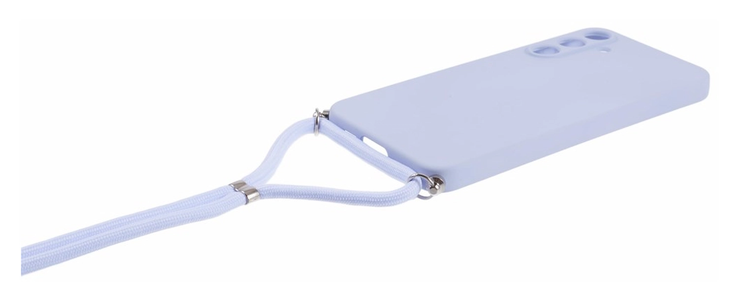 Samsung Galaxy A35 Hoesje met Koord en Camera Bescherming Back Cover Lichtpaars afbeelding 8
