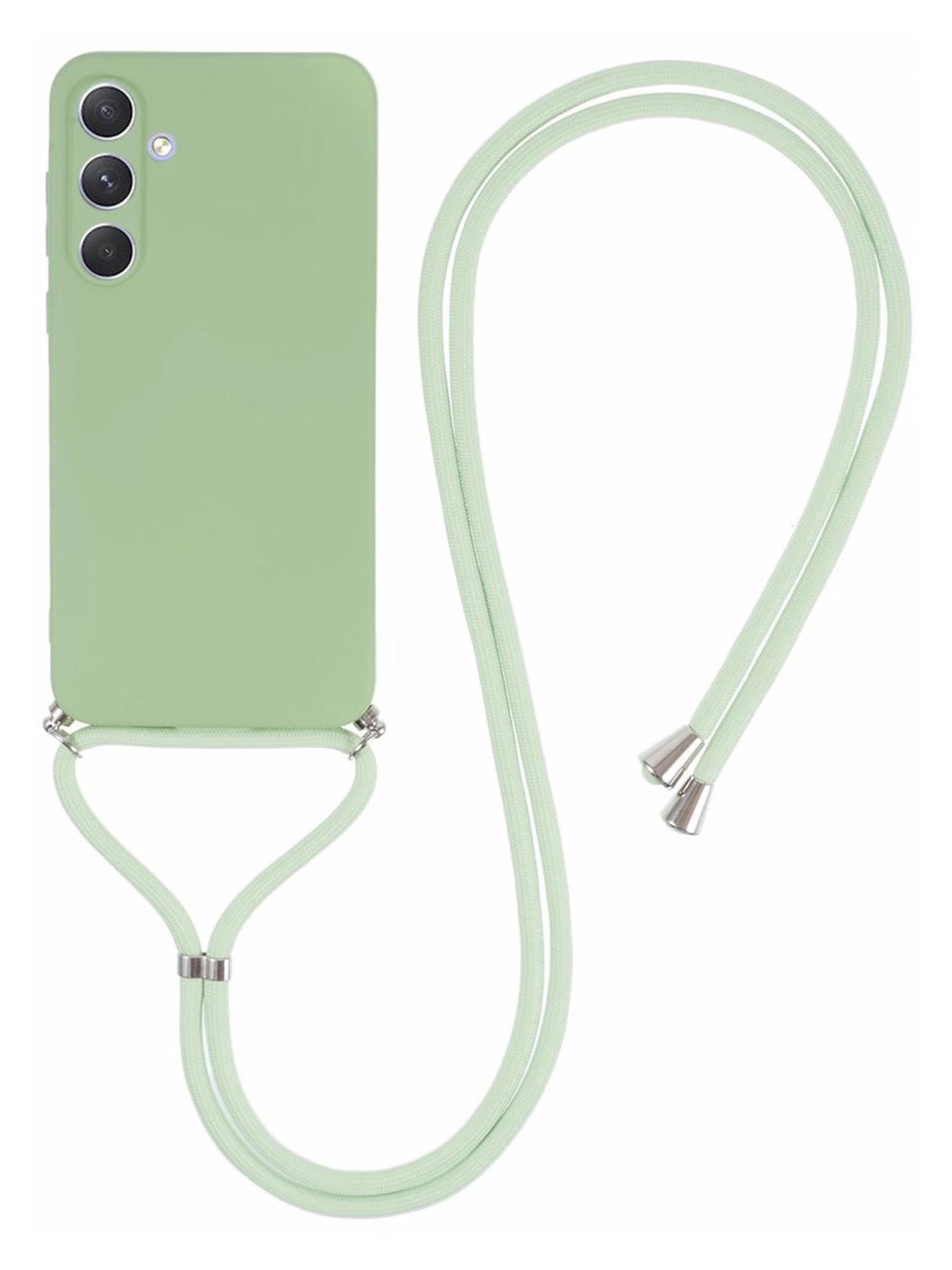 Samsung Galaxy A35 Hoesje met Koord en Camera Bescherming Back Cover Matcha afbeelding 1
