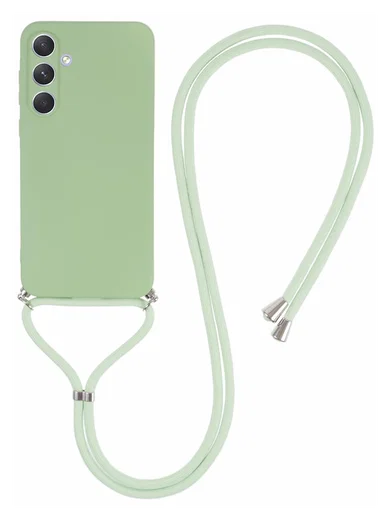 Samsung Galaxy A35 Hoesje met Koord en Camera Bescherming Back Cover Matcha afbeelding 1