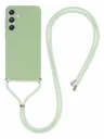 Samsung Galaxy A35 Hoesje met Koord en Camera Bescherming Back Cover Matcha