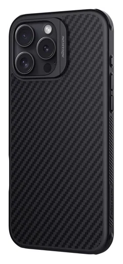 Nillkin Synthetic Fiber Apple iPhone 16 Pro Max Hoesje MagSafe Carbon Zwart afbeelding 3