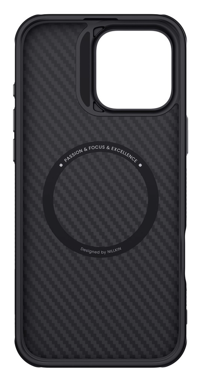 Nillkin Synthetic Fiber Apple iPhone 16 Pro Max Hoesje MagSafe Carbon Zwart afbeelding 4