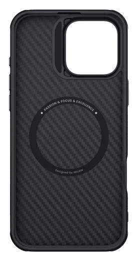 Nillkin Synthetic Fiber Apple iPhone 16 Pro Max Hoesje MagSafe Carbon Zwart afbeelding 4