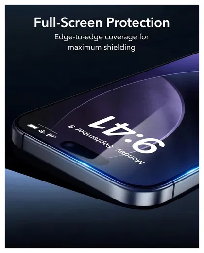 ESR iPhone 17 Pro Screen Protector Tempered Glass met Montageframe (3-Pack) afbeelding 4