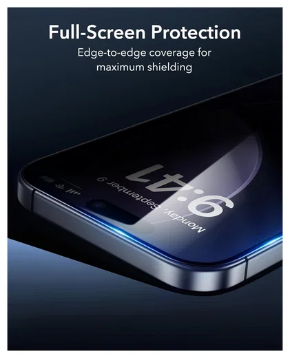 ESR Privacy Screen Protector iPhone Air Tempered Glass (3-Pack) afbeelding 7