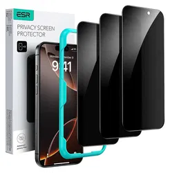 ESR Privacy Screen Protector iPhone 17 Pro Tempered Glass (3-Pack) afbeelding
