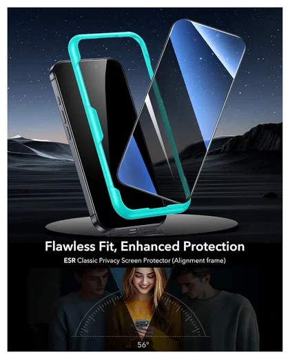 ESR Privacy Screen Protector iPhone 17 Pro Tempered Glass (3-Pack) afbeelding 2