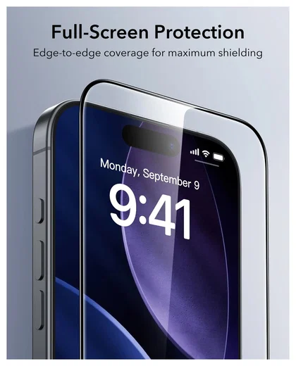 ESR UltraFit Tempered Glass iPhone 17 / 16 Pro Screen Protector (3-Pack) afbeelding 6