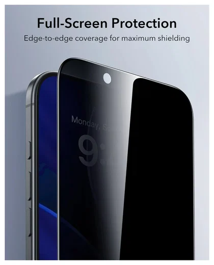 ESR UltraFit Privacy iPhone Air Screen Protector Tempered Glass (3-Pack) afbeelding 8