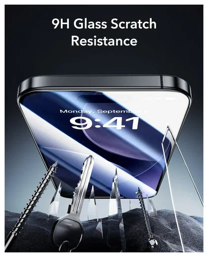 ESR UltraFit Armorite iPhone 17/16 Pro Screen Protector Tempered Glass (3-Pack) afbeelding 6